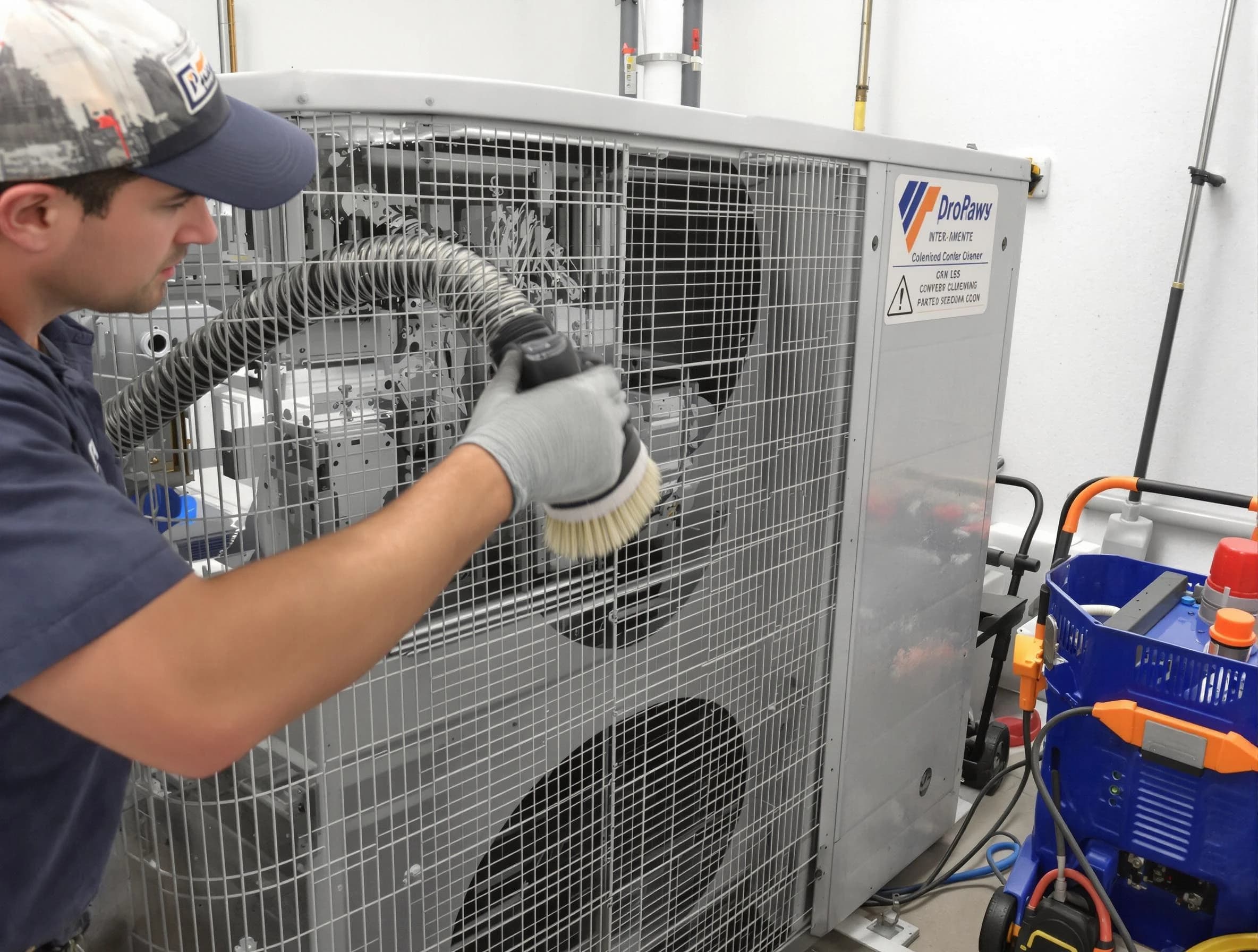Fayetteville Air Duct Cleaning specialist performing precision AC coil cleaning for improved system performance in Fayetteville