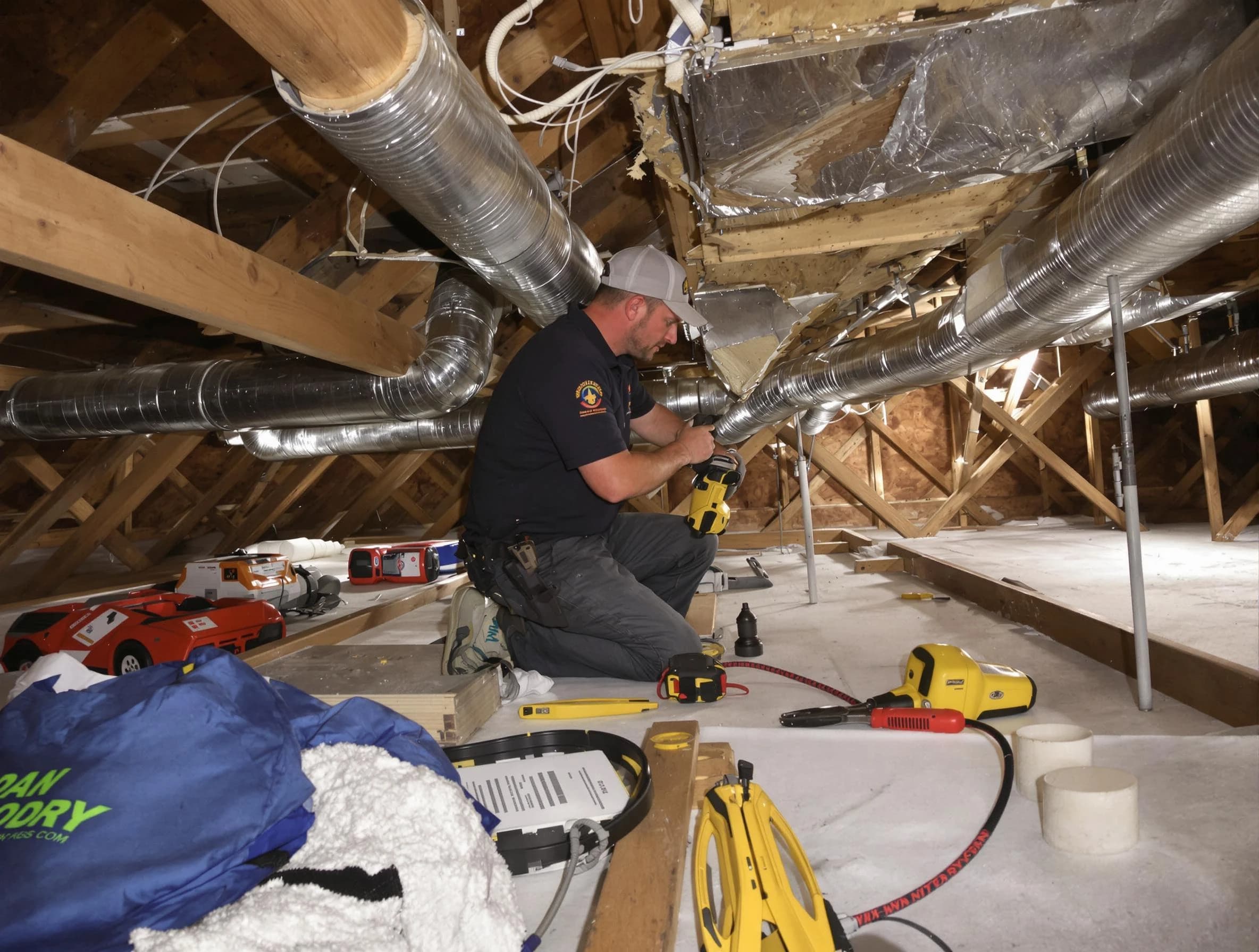 Professional air duct repair by Fayetteville Air Duct Cleaning in Fayetteville