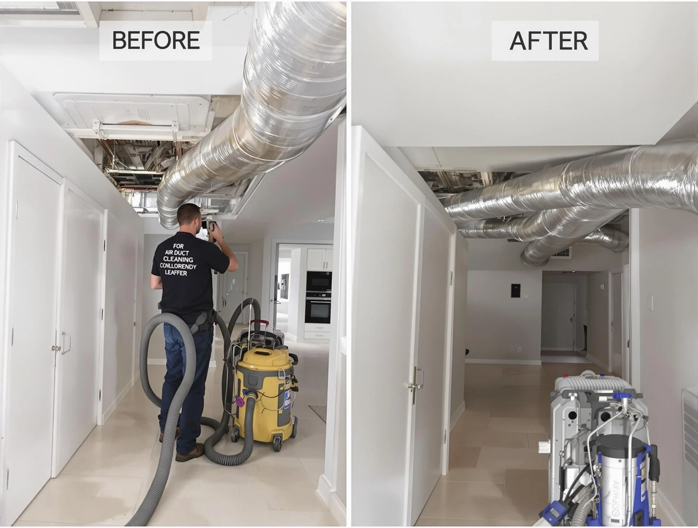 Fayetteville Air Duct Cleaning professional performing thorough air duct cleaning in Fayetteville