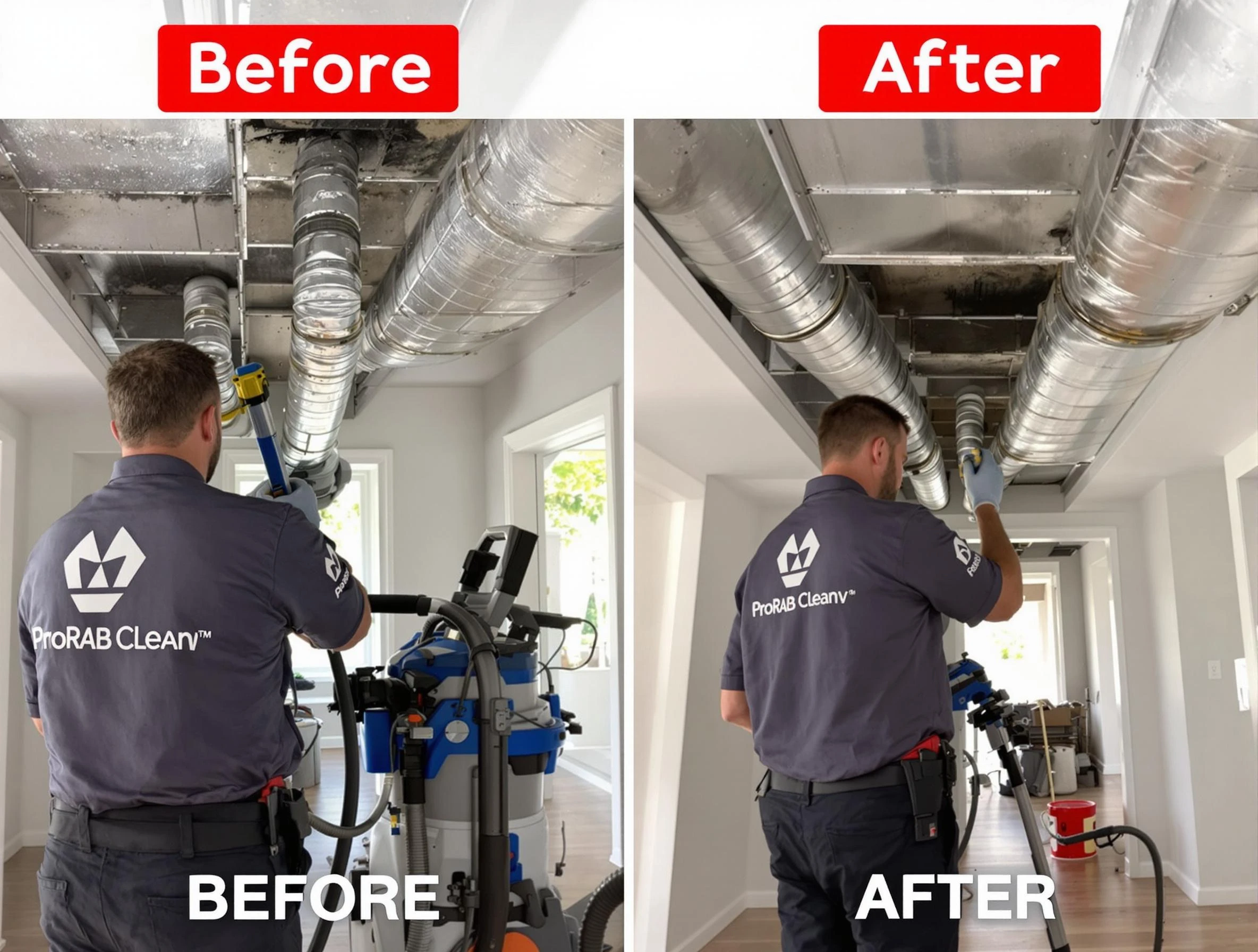 Fayetteville Air Duct Cleaning expert performing thorough residential duct cleaning in a Fayetteville home